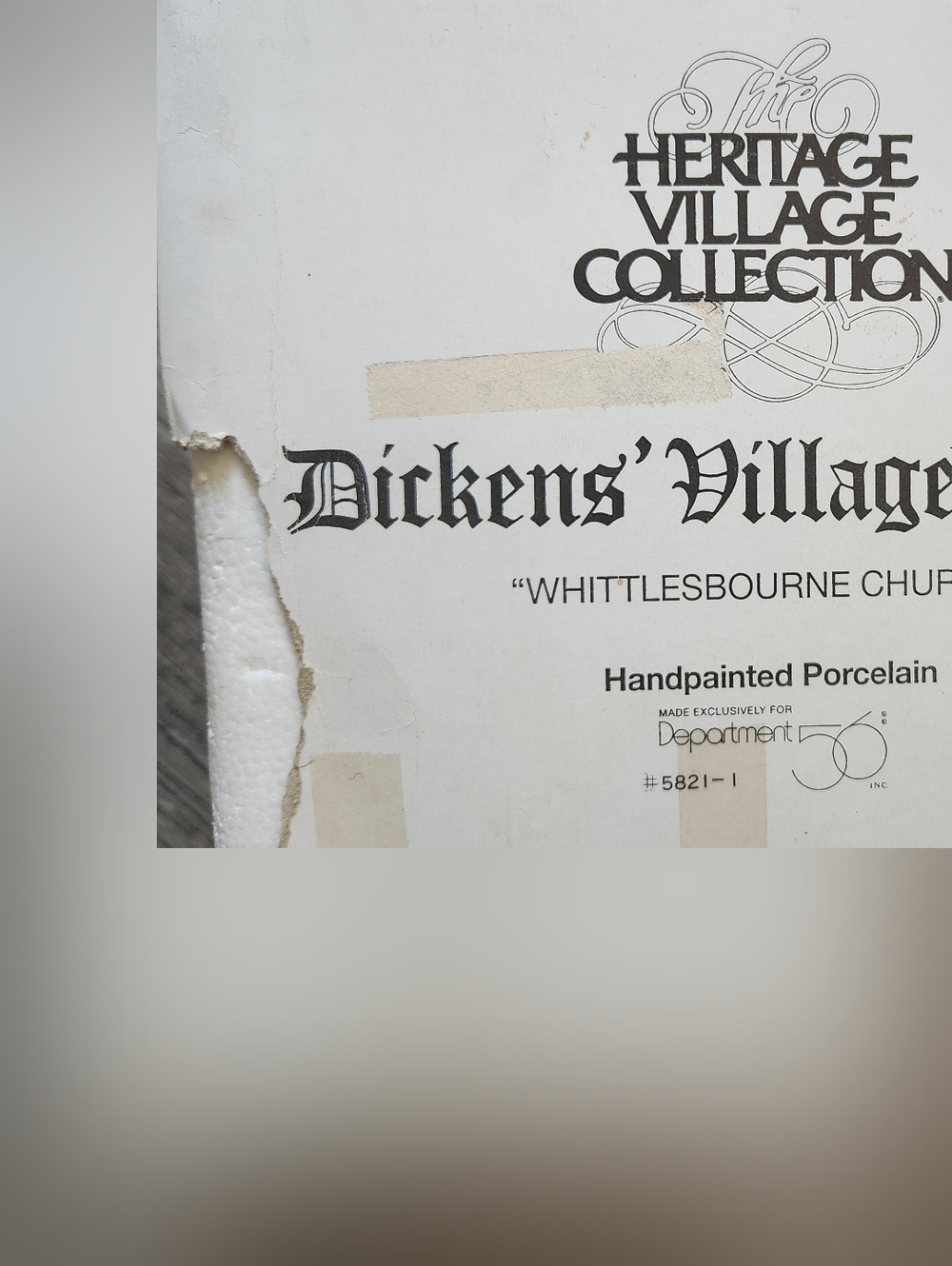 Vintage Whittlesbourne Church Handpainted Porcelain Dickens Village Series - Picture 15 of 16
